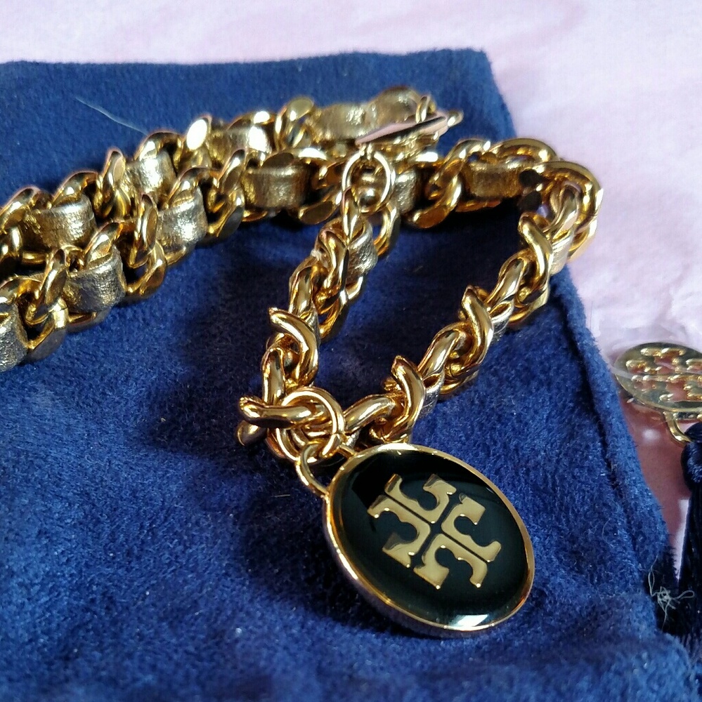 Tory Burch double wrap chain bracelet